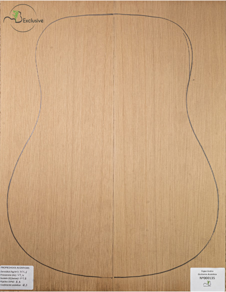 Decke Western Red Cedar Nr. 000135 Akustikgitarre MB Exclusive | Maderas Barber