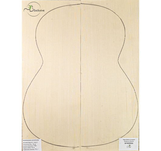 European Spruce Classical Guitar Top MB Exclusive Nº 000066