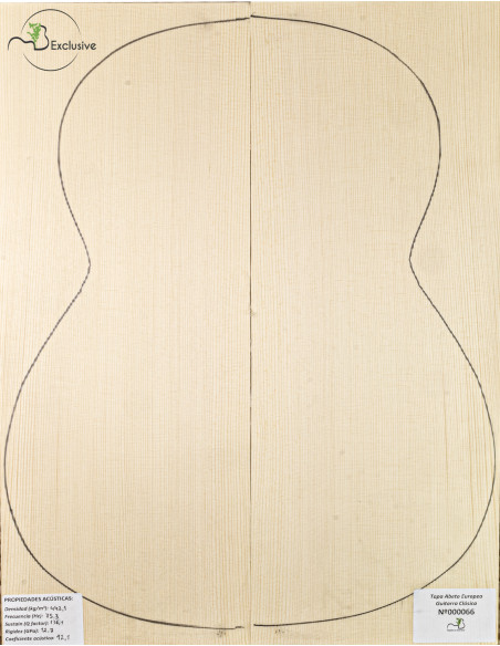 Table Épicéa Européen Nº 000066 Guitare Classique MB Exclusive