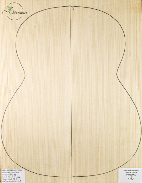 European Spruce Classical Guitar Top MB Exclusive Nº 000060