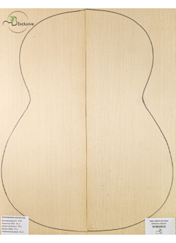 Tapa Abeto Europeo Nº 000059 Guitarra Clásica MB Exclusive | Maderas Barber