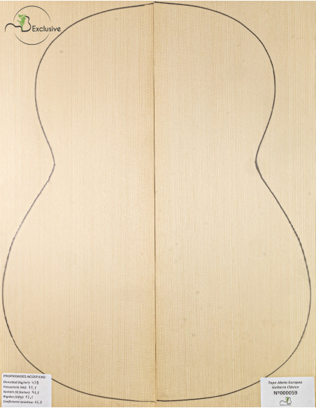 Tavola abete europeo n. 000059 chitarra classica MB Exclusive | Maderas Barber