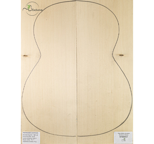 Tapa Abeto Europeo Nº 000057 Guitarra Clásica MB Exclusive | Maderas Barber