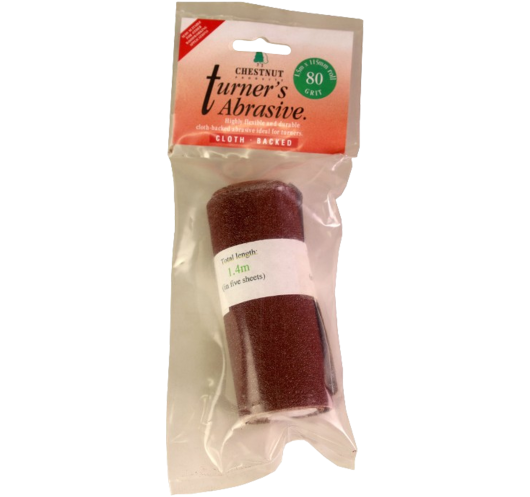 Cloth Sandpaper 80 Grit - Woodturning, 1.5 m Roll | Maderas Barber