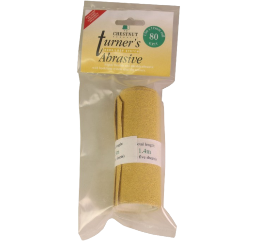 Papier de verre Velcro 80 grains - Tournage sur bois, rouleau de 1,5 m