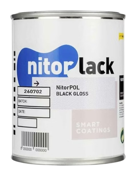 Noir Brillant BR NITORLACK® (Gloss Black 500 ml) | Maderas Barber