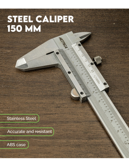 Calibre de Acero 150 mm Metrica| Maderas Barber