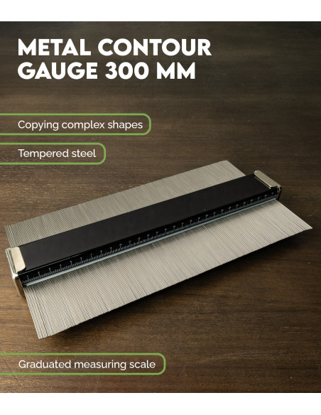 Plastic Contour Gauge Metrica 300 mm | Maderas Barber