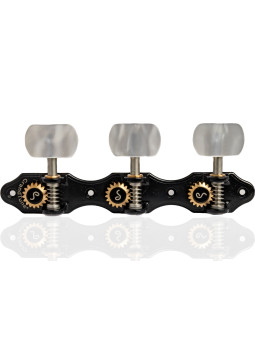 Clavijero Schaller GrandTune Classic Hauser Negro con Palometa Blanca y Poste Negro