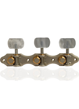 Schaller GrandTune Classic Hauser Satin Pearl Machine Head with White Button and White Post