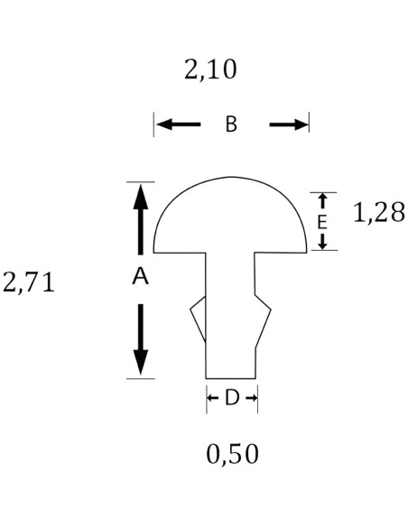 Set de 6 Trastes SINTOMS Maillechort 2,1mm extra dur