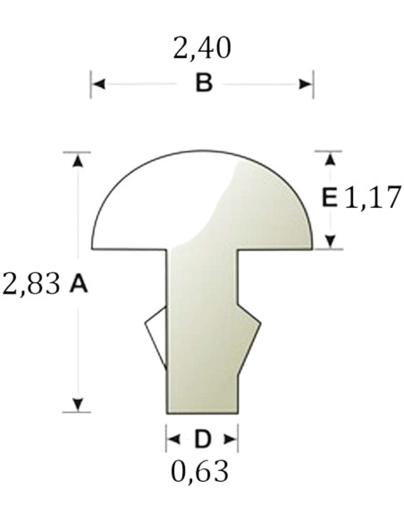 Set de Frettes Droit Sintoms Répourtions Alpaca 2,5 mm