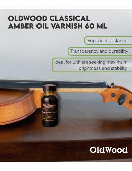 Barniz Clásico al Aceite OldWood Amber 60 ml | Maderas Barber