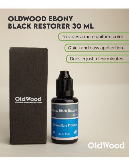 OldWood Ebony Black Restorer | Maderas Barber