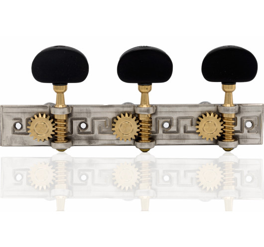 Aparicio Classical Guitar Machine Head Córdoba Model Sterling Silver/Ebony | Maderas Barber