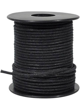 Câble tressé en coton noir ciré de 50 pieds Boston®