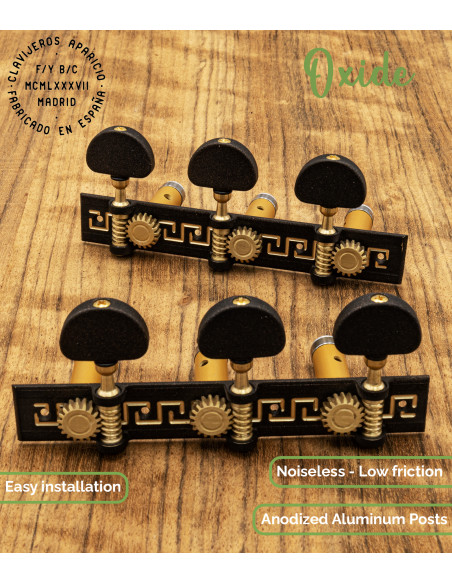 Aparicio Classical Guitar Machine Head Córdoba Model Oxide/Metal Oxide | Maderas Barber