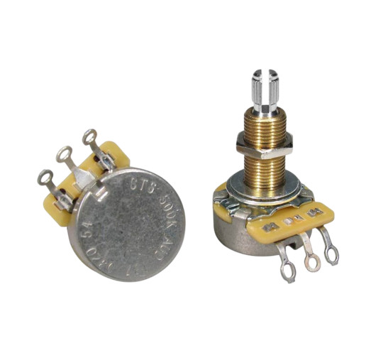 CTS 500 K Audio Pot Long Thread Knurled Shaft | Maderas Barber