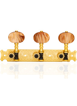 Gotoh Classical Guitar Machine Head Gold with Copper Knob and White Post 35G620/2R-GG