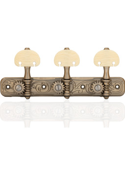 Gotoh Mécanique Guitare Classique Nickel avec Boutons Couleur Ivoire et Tige Aluminum 35AR510AM/KM-XN