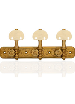 Gotoh Mécanique Guitare Classique Or avec Boutons Couleur Ivoire et Tige Aluminum 35AR510AM/KM