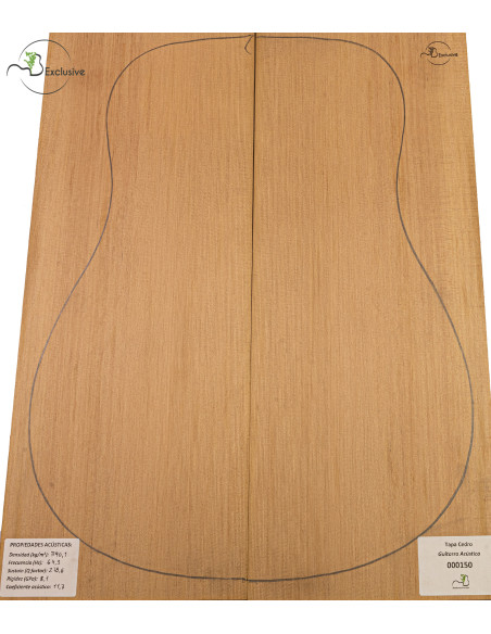 Decke Western Red Cedar Nr. 000150 Akustikgitarre MB Exclusive | Maderas Barber