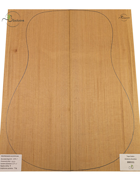 Tapa Cedro Rojo Nº 000151 Guitarra Acústica MB Exclusive | Maderas Barber