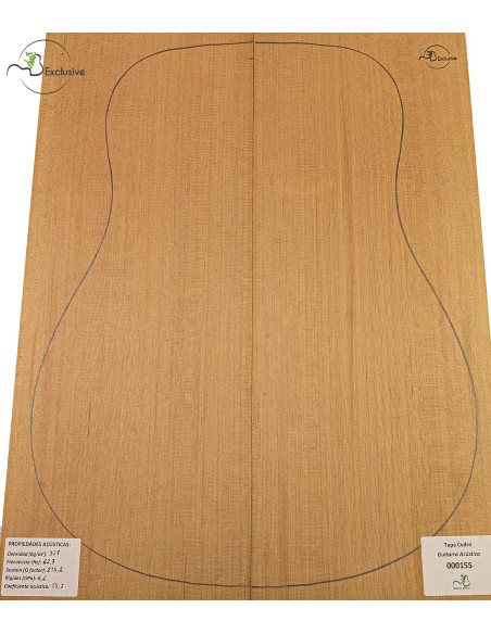 Tavola cedro rosso n. 000155 chitarra acustica MB Exclusive | Maderas Barber