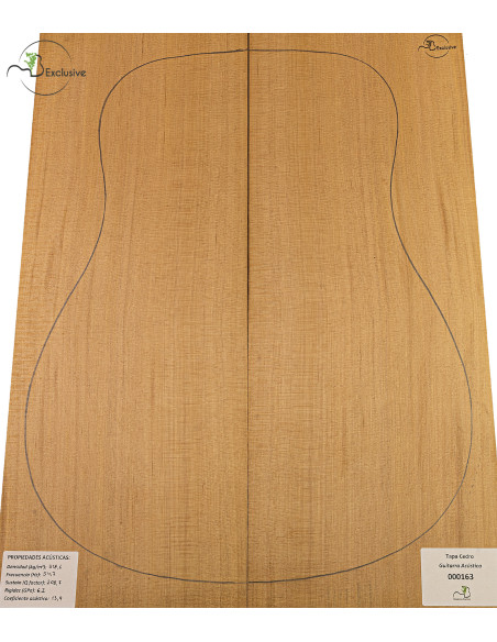 Red Cedar Acoustic Guitar Top MB Exclusive Nº 000163