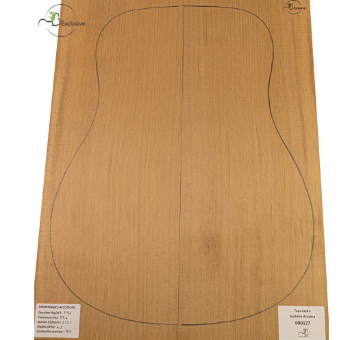 Tavola cedro rosso n. 000177 chitarra acustica MB Exclusive | Maderas Barber