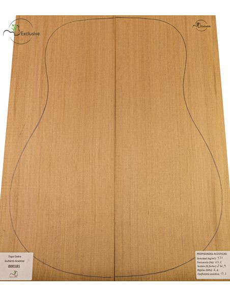 Tapa Cedro Rojo Nº 000181 Guitarra Acústica MB Exclusive | Maderas Barber