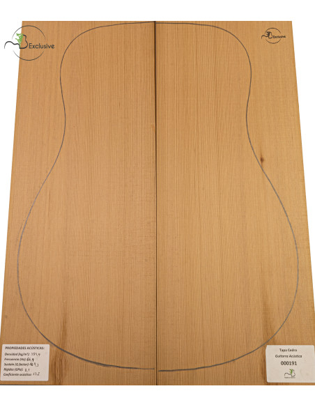 Tapa Cedro Rojo Nº 000191 Guitarra Acústica MB Exclusive | Maderas Barber