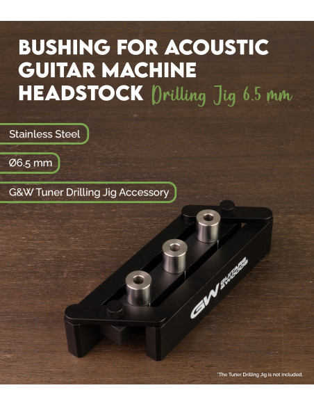 Casquillos para Taladrado de Clavijero de Guitarra Acústica 6,5 mm | Maderas Barber