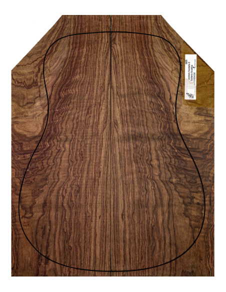 Descripción General fondi Cocobolo de Montaña AAA chitarra acustica | Maderas Barber