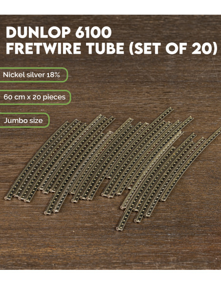Frettes Dunlop 6100 Tube 20 Pièces de 60cm | Maderas Barber