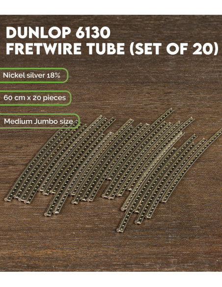Características Trastes Dunlop 6130 Tubo 20 piezas de 60cm
