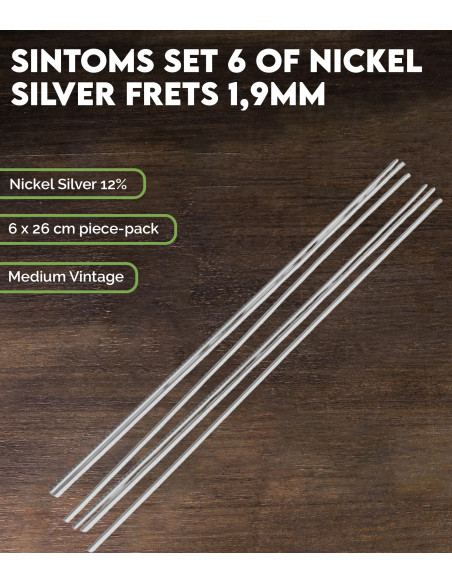 Set de 6 Frettes SINTOMS Maillechort 1,9mm