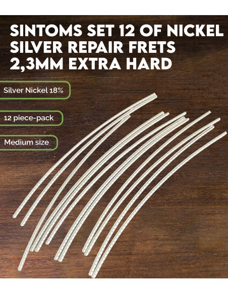 SINTOMS Set 12 of Nickel Silver repair frets 2,3mm extra hard