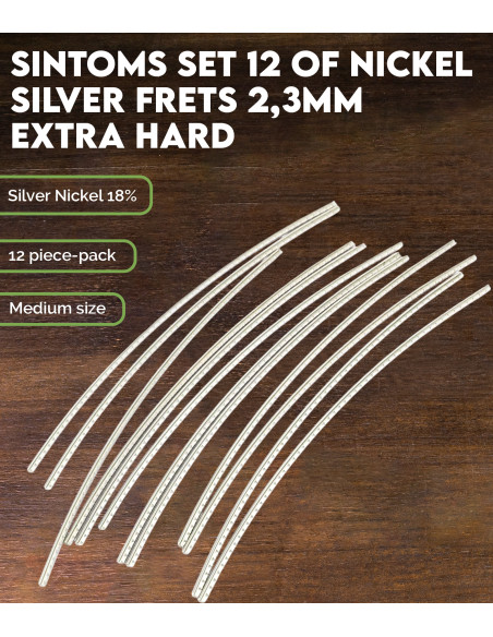 Set de 12 Frettes SINTOMS Maillechort 2,3mm extra dur