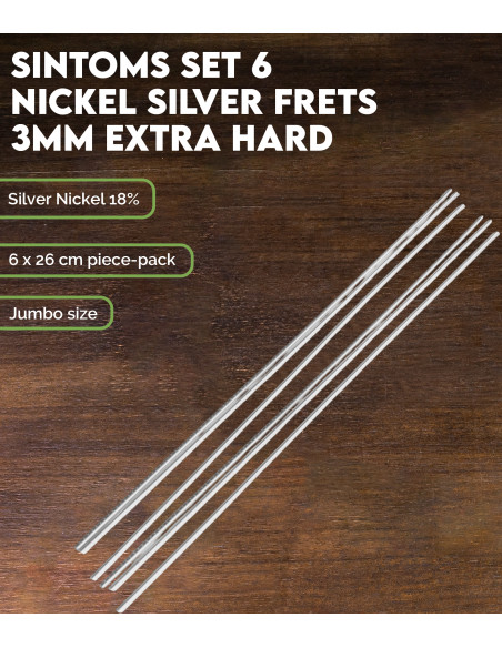 SINTOMS Set 6 of Nickel Silver frets 3mm extra hard