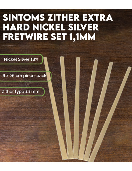 Sintoms Zither extra hard Nickel Silver Fretwire Set 1,1 mm