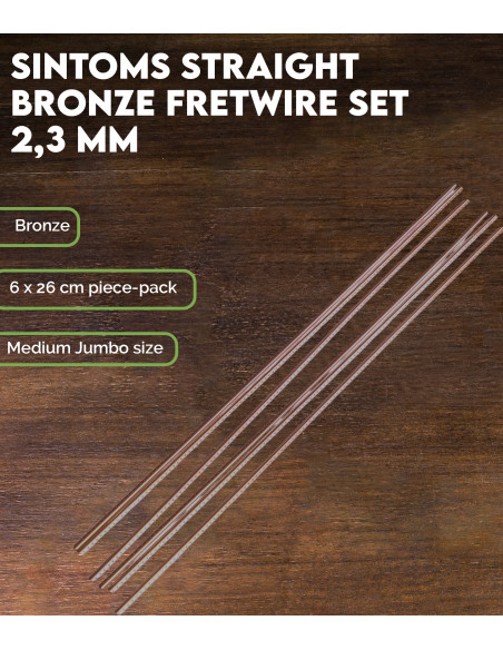 Características Set Trastes Rectos Sintoms Bronce 2,3 mm