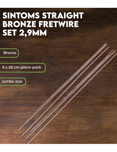 Características Set Trastes Rectos Sintoms Bronce 2,9 mm