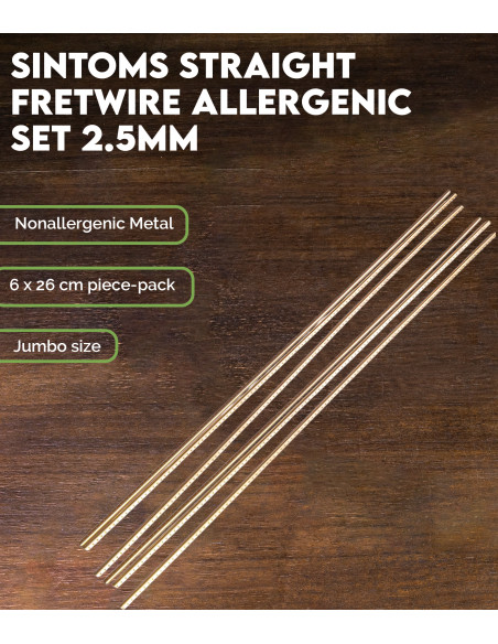 Características Set Trastes Rectos Sintoms Antialérgico 2,5 mm