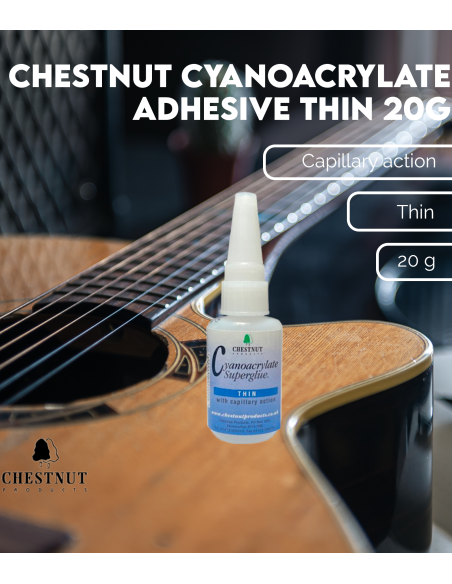 Chestnut Cyanoacrylate Adhesive Thin (20g) | Maderas Barber