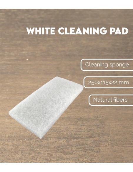 White cleaning pad