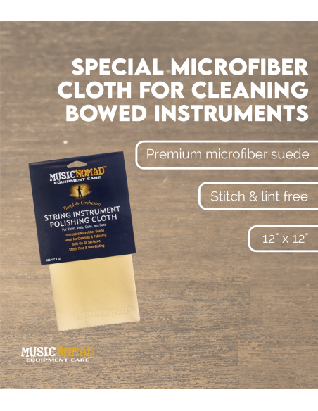 Special microfiber cloth for cleaning bowed instruments