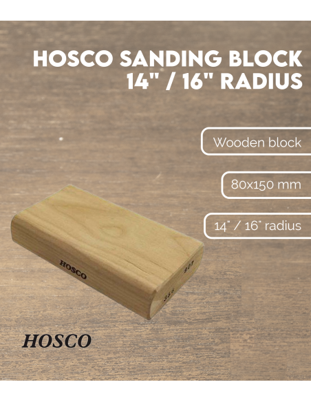Hosco sanding block 14" / 16" radius | Maderas Barber