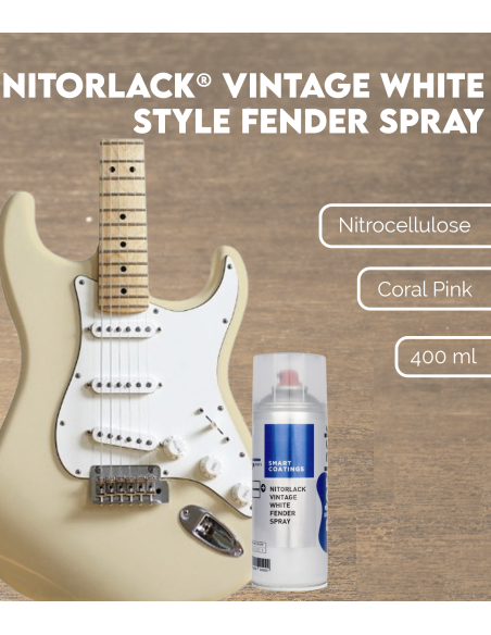 Características Spray Blanco Vintage Estilo Fender NITORLACK®