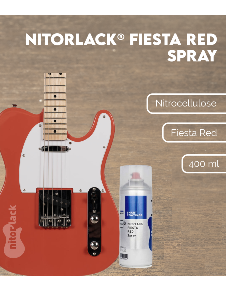 NITORLACK® Fiesta Red Spray (400ml) | Maderas Barber